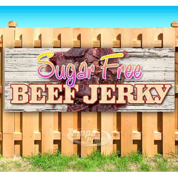 Sugar Free Beef Jerky 13 oz Vinyl Banner With Metal Grommets