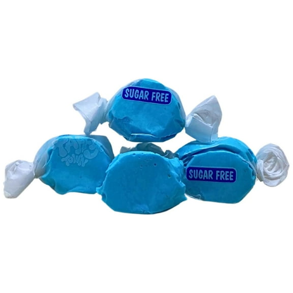 Sugar Free Blue Raspberry Salt Water Taffy - 3lbs (48oz) Bulk Bag Individually Wrapped Soft & Chewy Nut Free, Gluten Free, Diabetic & Keto Friendly Gourmet Christmas Candy For Taffy Lovers