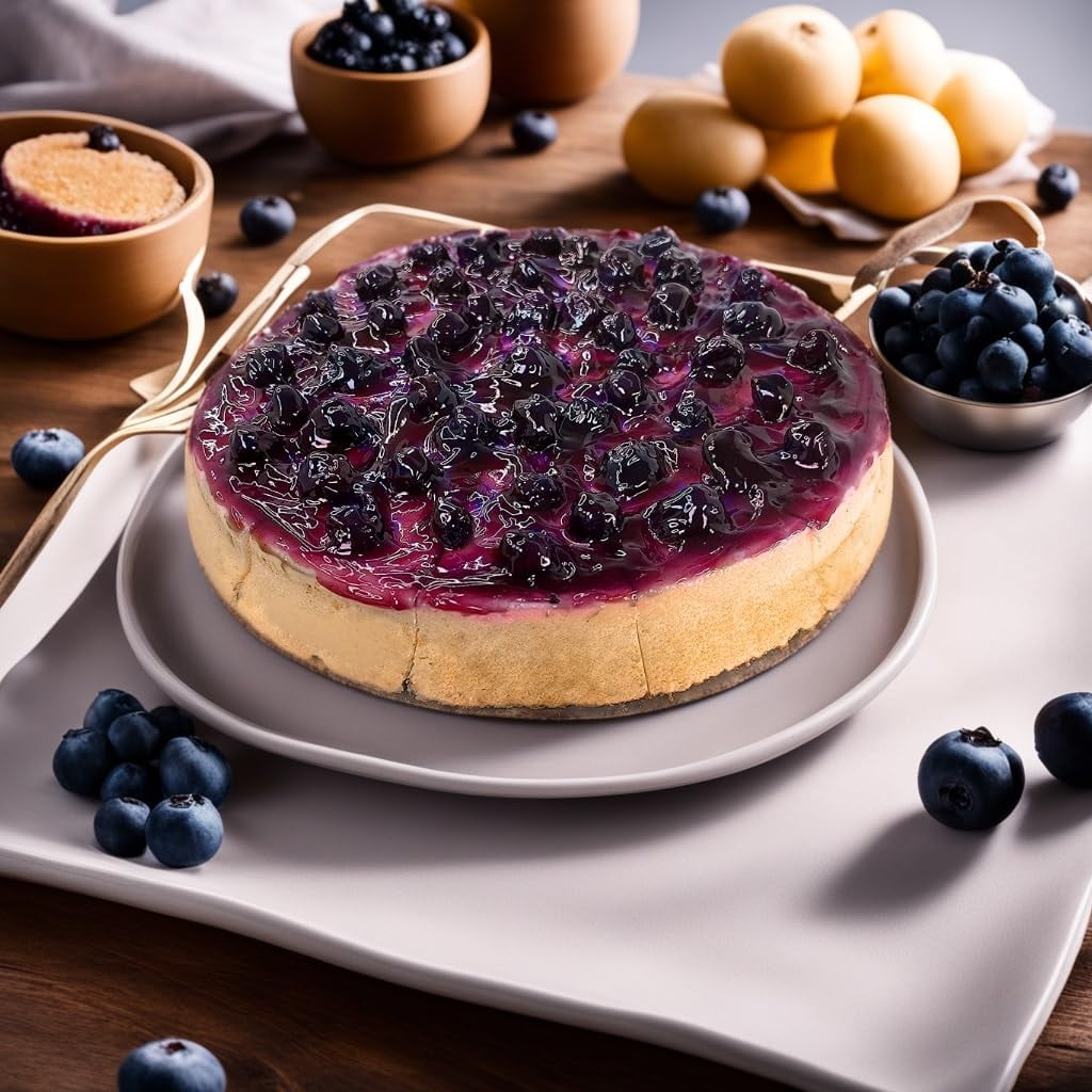 Sugar Free Blueberry Cheesecake 9" Pie Unbelievably Delicious, Guilt