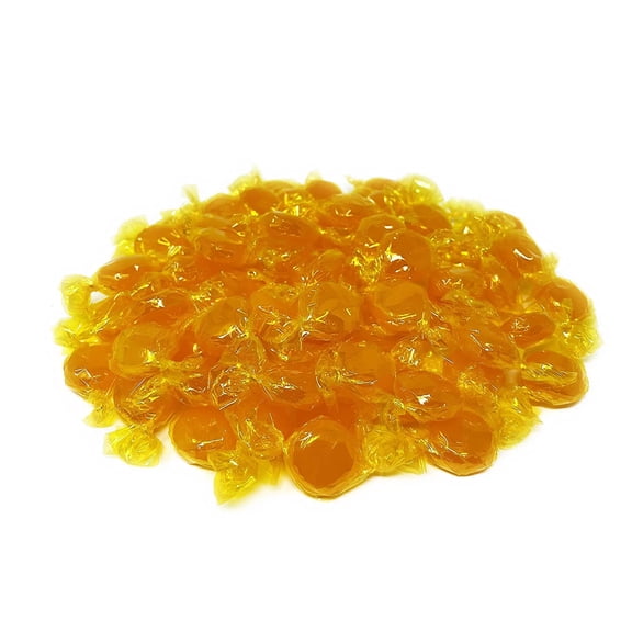 Sugar Free Butterscotch Candy Assortment - 1 lbs - Sugar Free Butter Scotch Bon Bons Yellow Colored Hard Candies - American Vintage Candy Disks Snack Pack - Individually Wrapped, 16 oz.