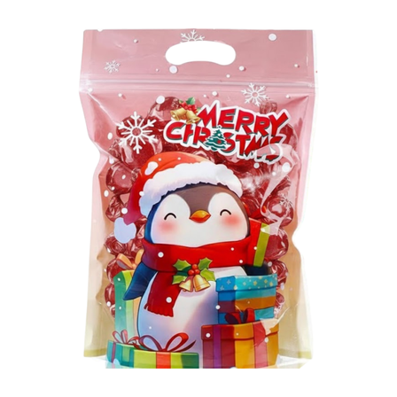 Sugar Free Cinnamon Hard Candy – 1 lb Christmas Resealable Pouch with Handle – Individually Wrapped Holiday Candy – Santa Gift Bag by Clear Above