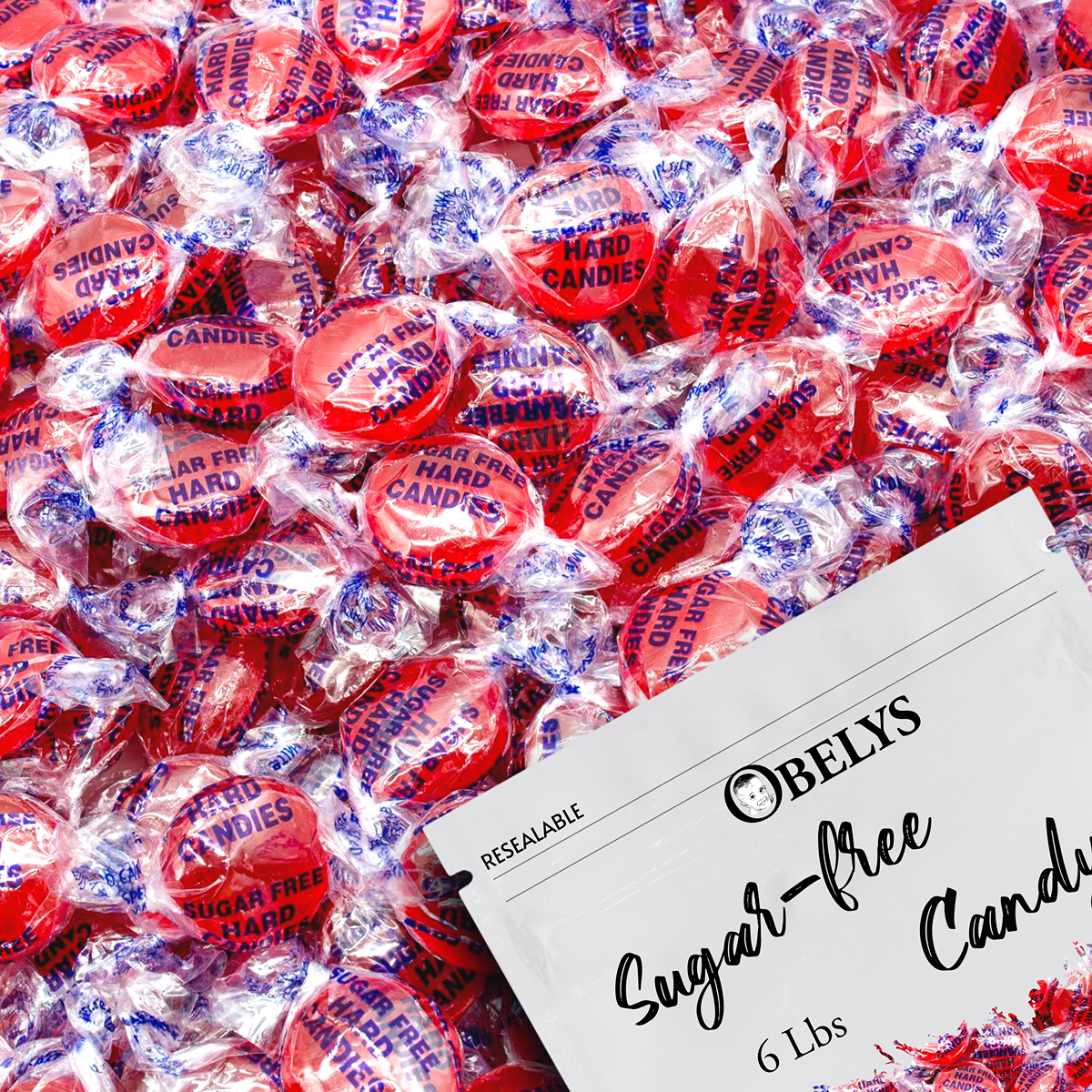 Sugar Free Cinnamon Hard Candy | 6 Pounds (96 oz) |  Diabetic Friendly Cinnamon Flavored Gourmet Candies