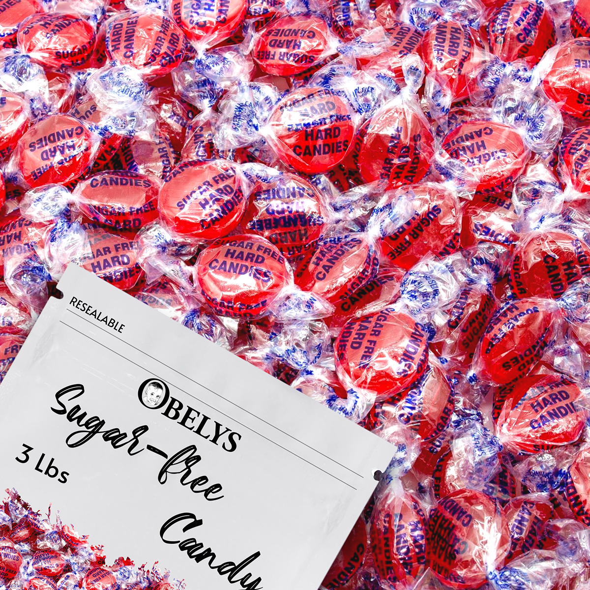 Sugar Free Cinnamon Hard Candy Discs | 3 Pounds (48 oz) |  Individually Wrapped Hard Candy | Cinnamon