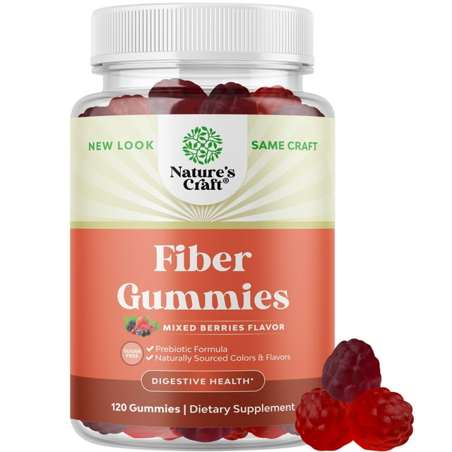 Sugar Free Fiber Gummies for Adults High Fiber Supplement Gummies