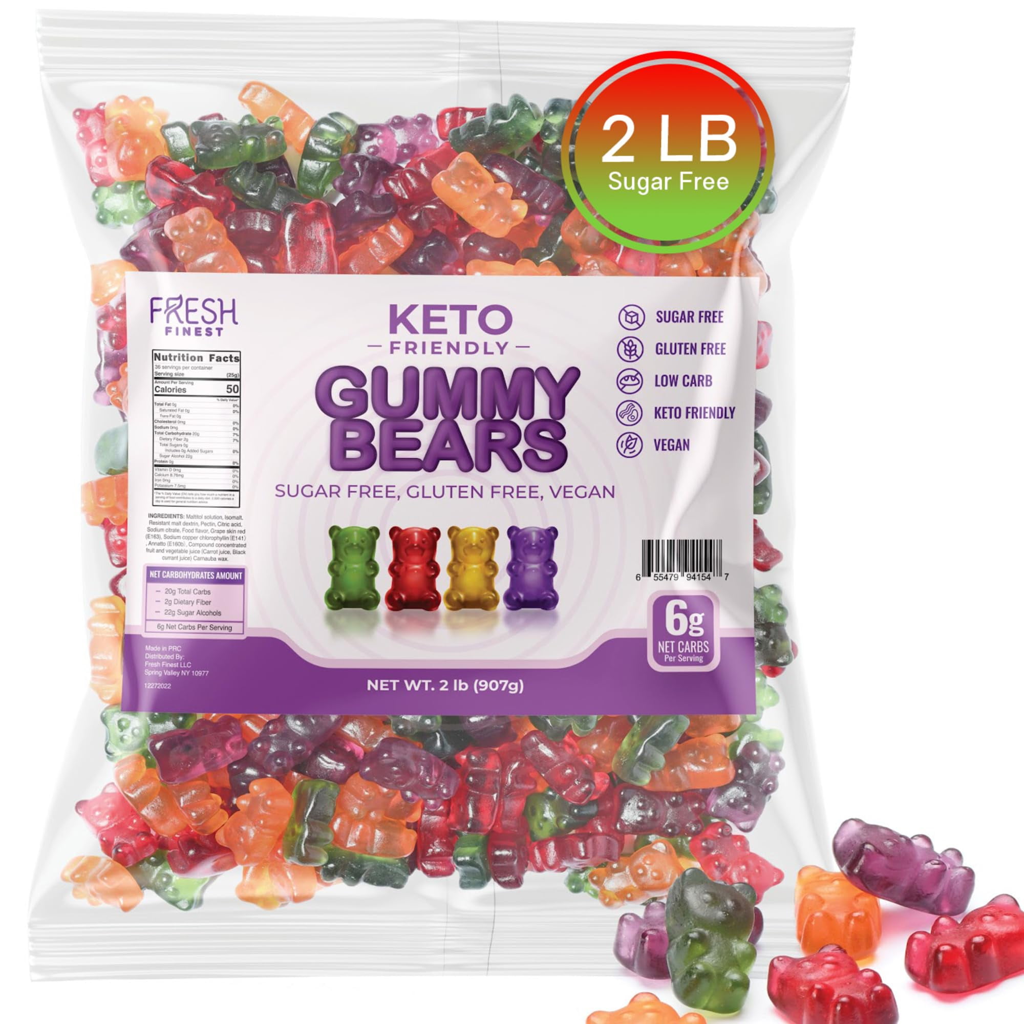 Keto Gummy Bears Where To Buy Sugar-Free Gummy Bears Keto AIF4 Candy - Assorted Fruit Flavors Keto
