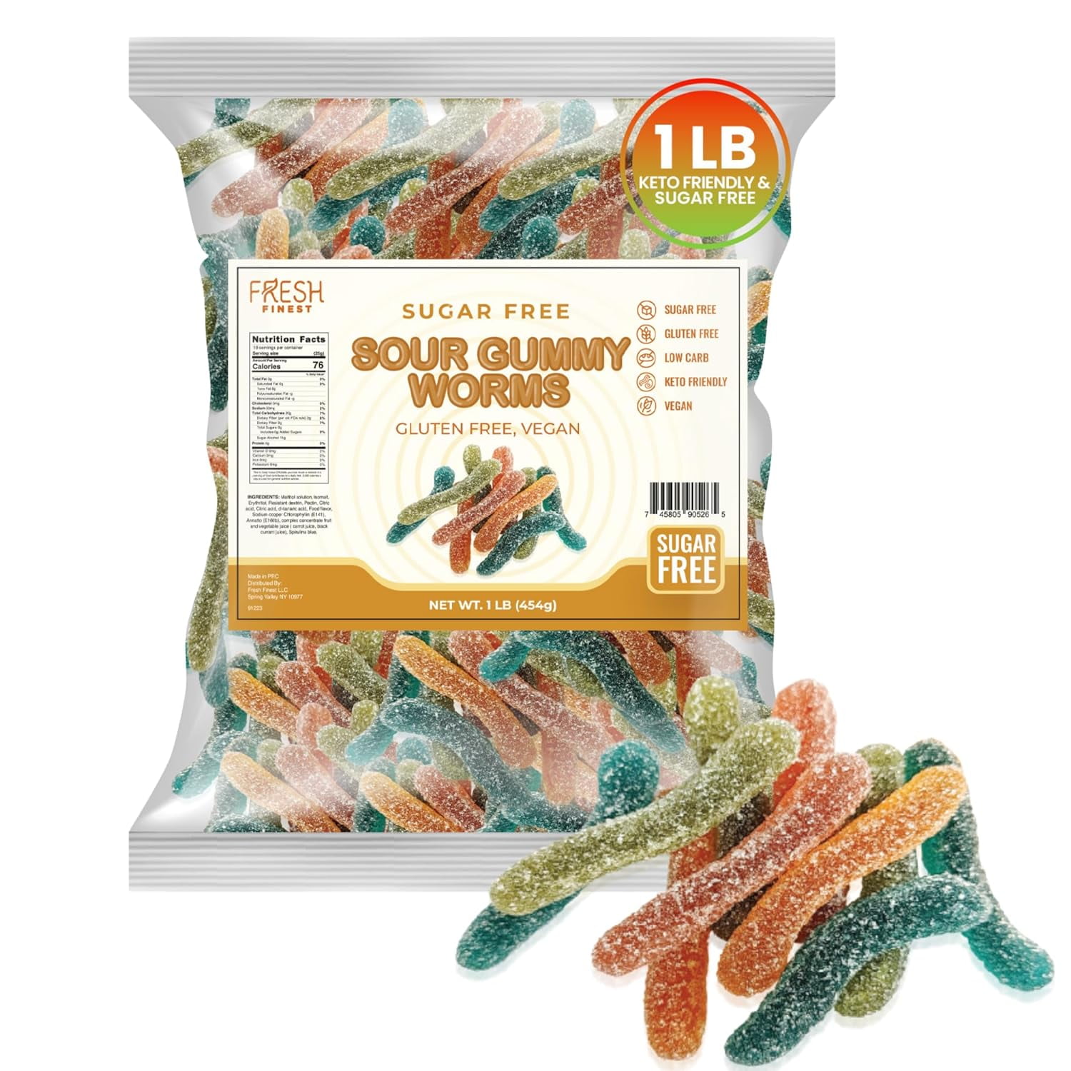 Sugar Free Gummy Keto Candy Assorted Fruit Flavors Keto Snacks
