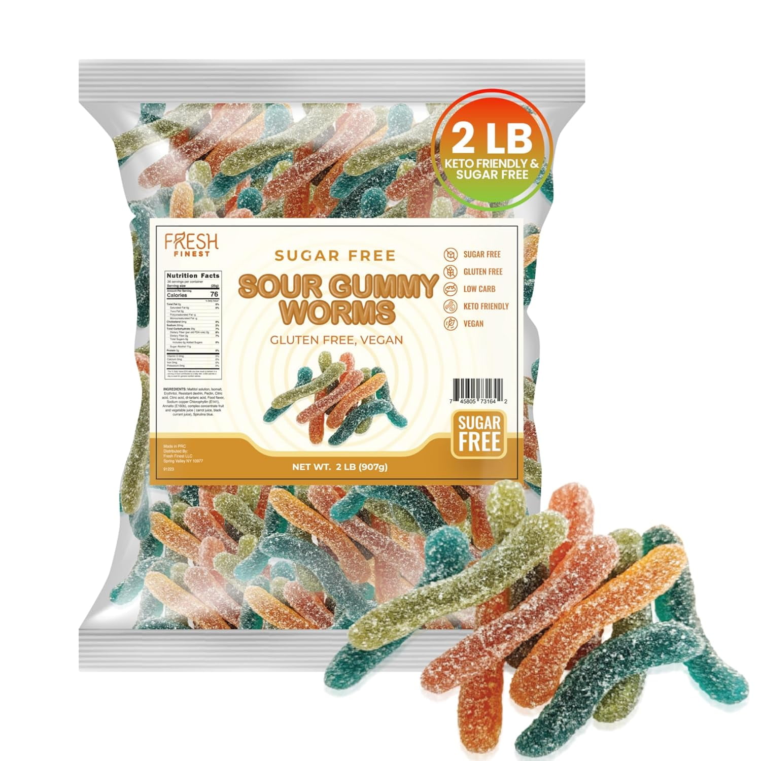 Sugar Free Gummy Keto Candy Assorted Fruit Flavors Keto Snacks