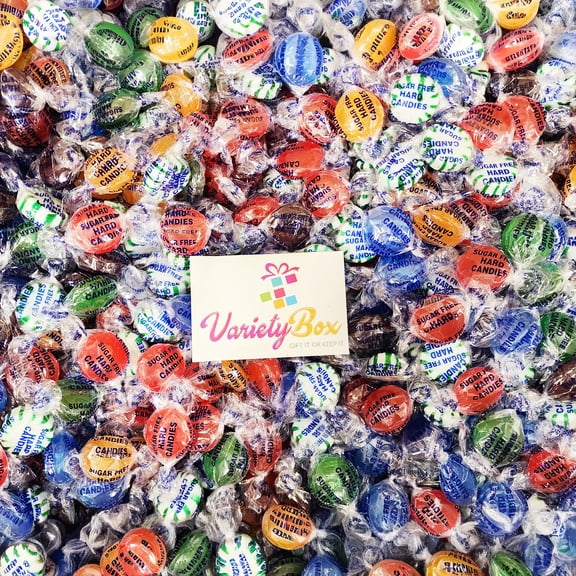 Sugar-Free Hard Candy - 1 Pound Pack - Assorted Flavors - Individually Wrapped