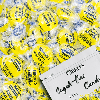 Sugar Free Lemon Drops | 1 Pound (16 oz) | Delicious Sugar Free Lemon Drops Hard Candy - Individually Wrapped for Freshness