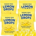 thumbnail image 1 of Sugar Free Lemon Drops Hard Candy 4 Bags Individually Wrapped - Fat-Free, Zero Trans Fat, Keto-Friendly Diabetic Safe Citrus Sweets Yellow Disc | Low-Calorie Snack Desert Treat - 11 oz Each Total, 1 of 5