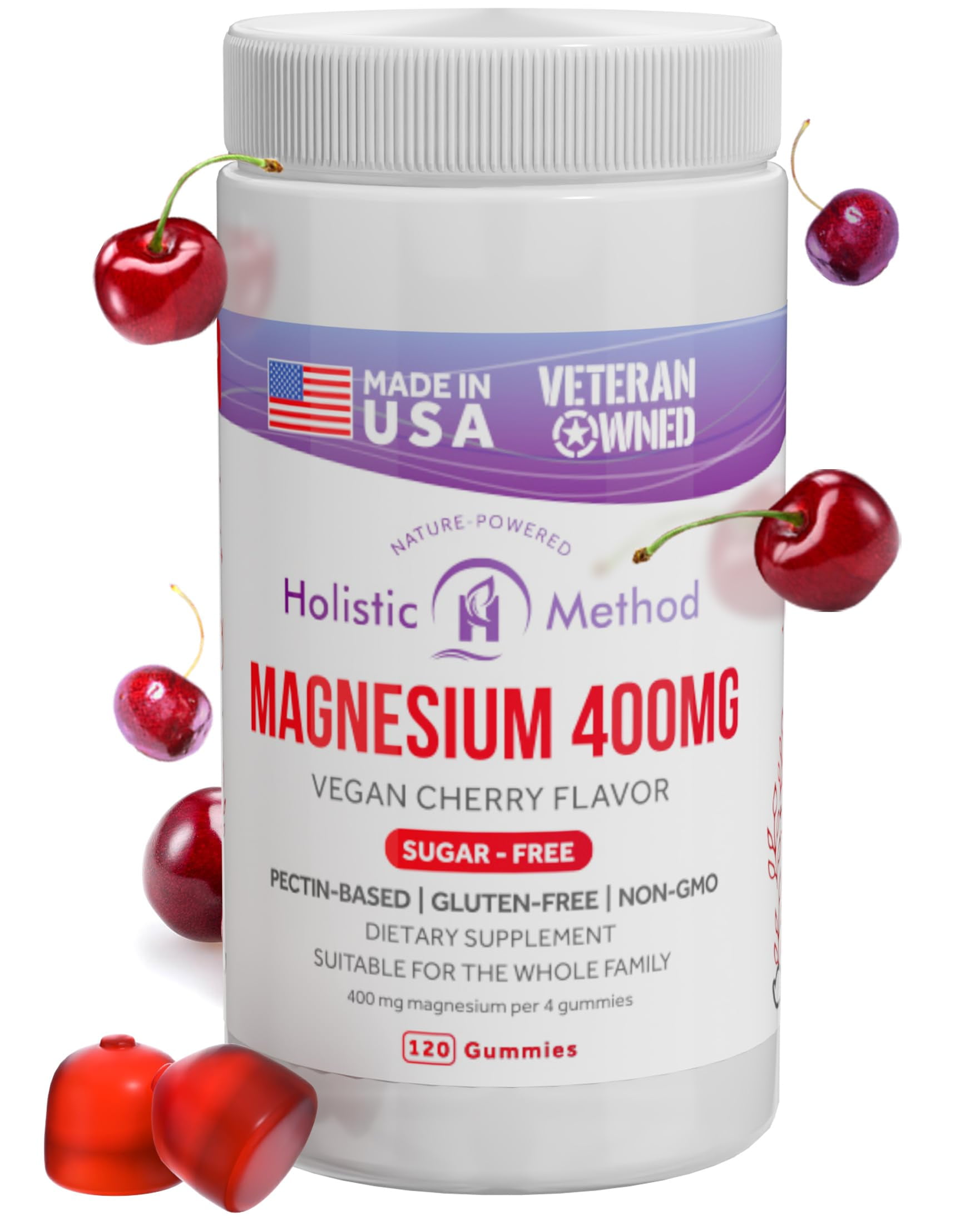 SugarFree Magnesium Citrate Gummies 120 Calming Chews, Gluten Free