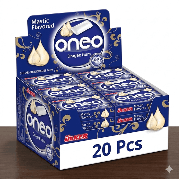 Sugar Free Mastic Flavored Chewing Gum with Xylitol - 20 Boxes (20 Pieces Each), Bulk Sugar Free Gum Pack