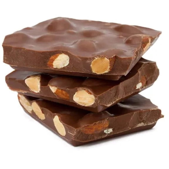 Sugar-Free Milk Almond Bark Creamy Sugarless Milk Chocolate with Crunchy Roasted Almonds Low Carb, Keto-Friendly Nutty Chocolate Snack & Gift 8oz Pack