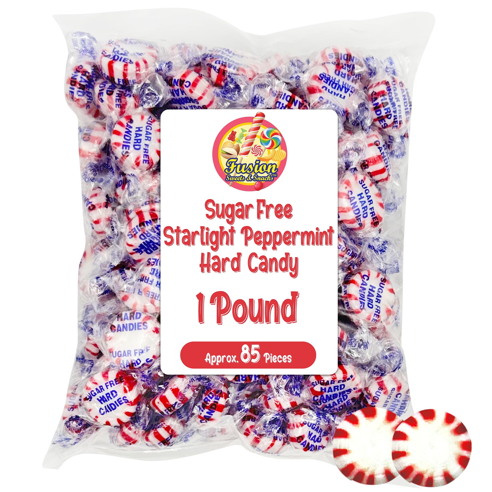 Sugar Free Peppermint Candy MSF2 1 Pound Bulk Bag Individually
