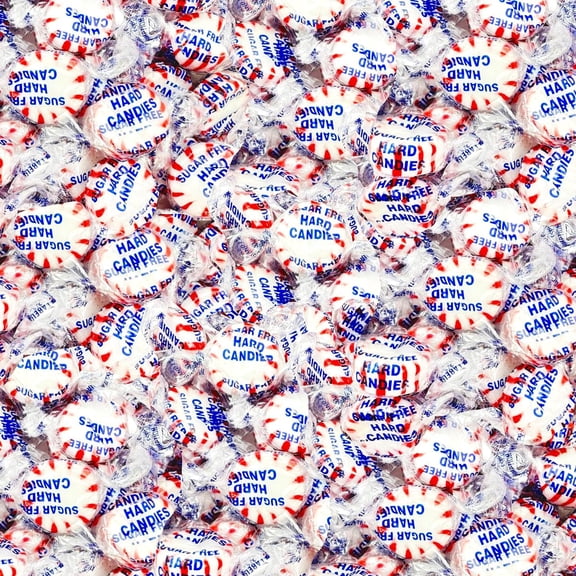 Sugar-Free Peppermint Hard Candy Classic Cool Mint Flavor 3 lb Bulk Bag Gluten-Free, Keto-Friendly, Long-Lasting Freshness, Individually Wrapped (Approx. 240 pieces)