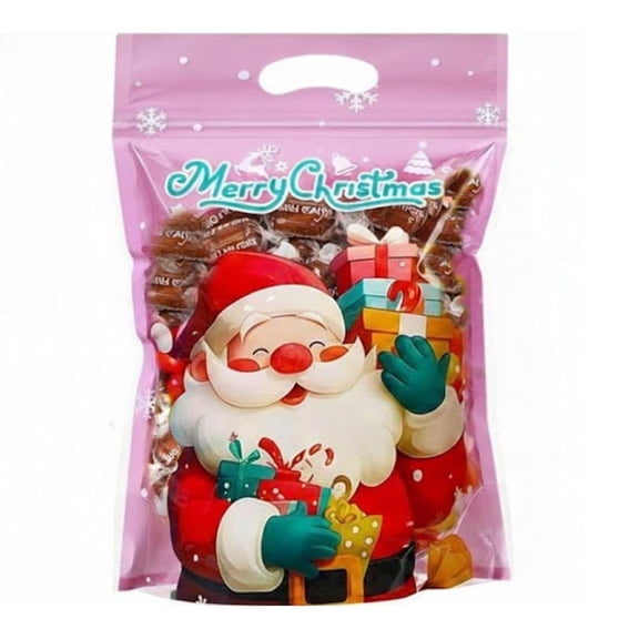 Sugar Free Root Beer Hard Candy – 1 lb Christmas Resealable Pouch with Handle – Individually Wrapped Holiday Candy – Santa Gift Bag by Clear Above