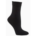 thumbnail image 1 of Sugar Free Sox 24301 Womens Crew Diabetic Socks, Black - Pack of 3, 1 of 8