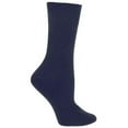 thumbnail image 1 of Sugar Free Sox 24302 Womens Crew Diabetic Socks, Navy - Pack of 3, 1 of 8