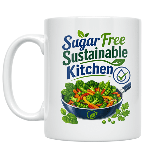 Sugar Free Sustainable Kitchen - Health-Conscious Cook - 11 oz Ceramic Coffee Mug
