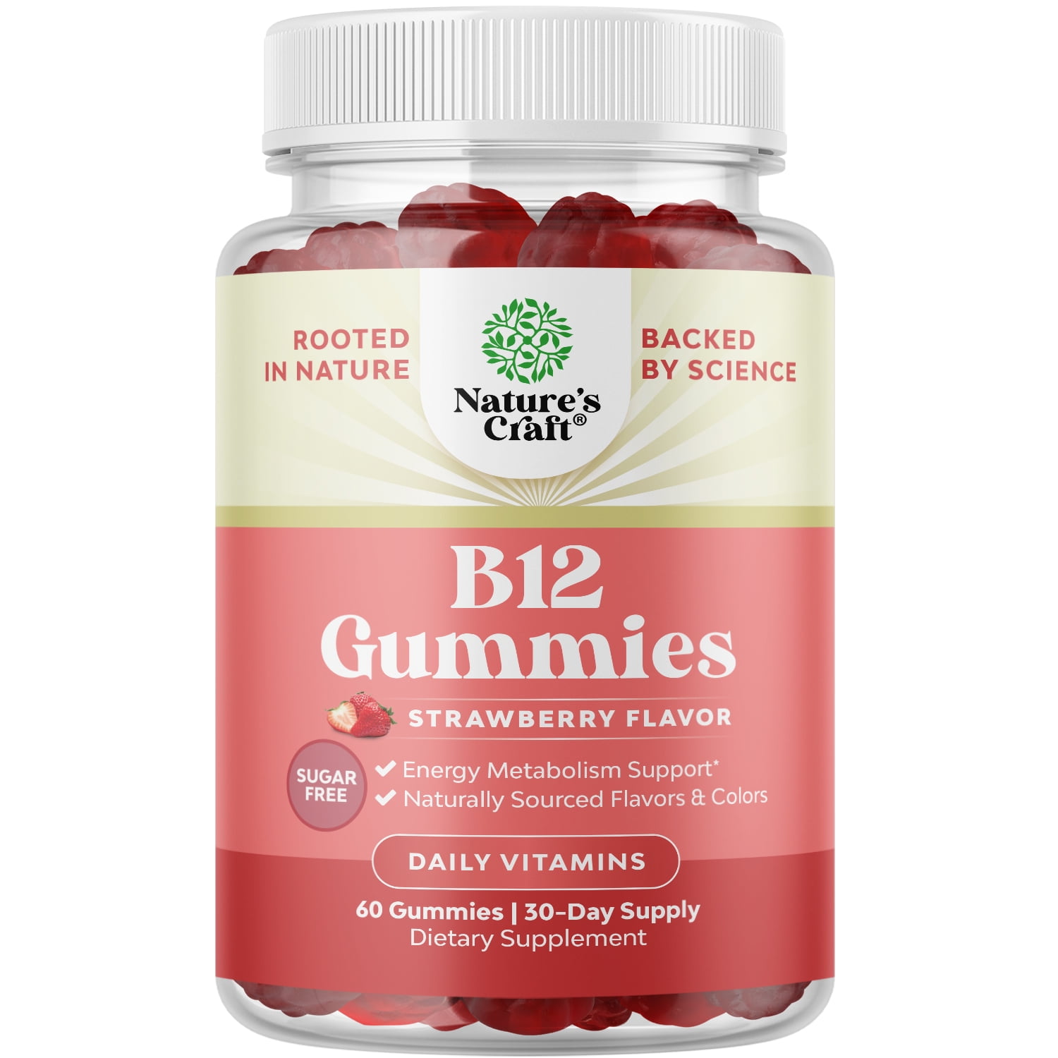 Sugar Free Vitamin B12 1000 mcg per serving Gummies Vegan Vitamin B12