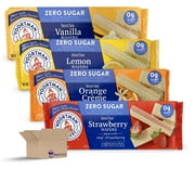 Sugar Free Wafers by Voortman Variety Pack | Vanilla, Orange, Lemon, Strawberry | 4 Pack