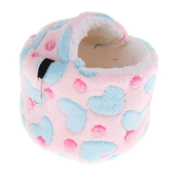 Sugar Glider Plush Hammock Pouch Bed Small Animal Hamster Sleeping Nest, Pink
