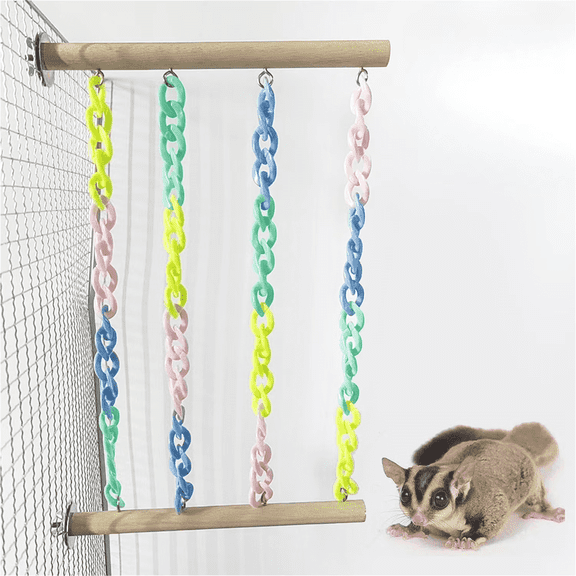 Sugar Glider Toys DIY Hanging Colorful Chains Cage Accessories Assembly RequiredColor Random