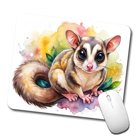 Sugar Glider Watercolor Mouse Pad Low Profile Gaming Mat
