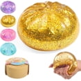 thumbnail image 1 of Sugar Glitter Dumpling Squishy,Viral Bao Bun Squishy Dumling Mystery Box,Stress Relief Fidget Squeeze Toys for Holiday & Birthday Gifts (Golden), 1 of 12