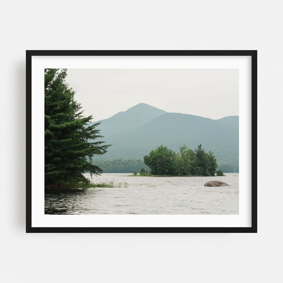 Sugar Hill Reservoir 01 - Goshen Vermont Photography Black Framed Wall Art Print 16 x 20 inches