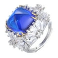 thumbnail image 1 of Sugar Loaf Cut Blue Sapphire Rings, 1 of 12