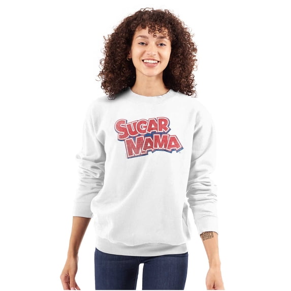 Sugar Mama Chocolate Candy Logo Women Crewneck Sweatshirt Brisco Brands M