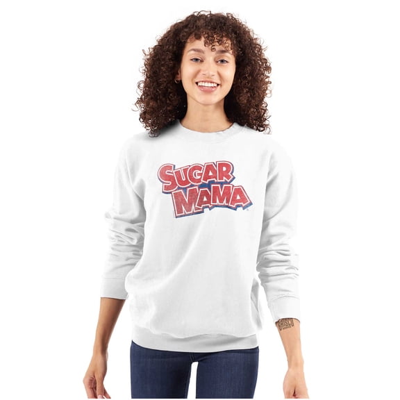 Sugar Mama Chocolate Candy Logo Women Crewneck Sweatshirt Brisco Brands X