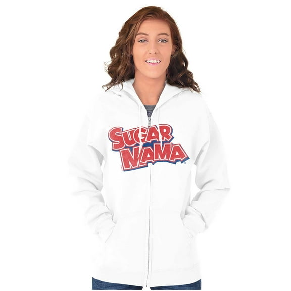 Sugar Mama Chocolate Candy Logo Zip Hoodie Sweatshirt Women Brisco Brands M
