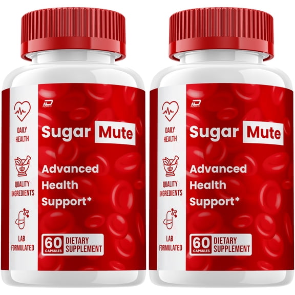 Sugar Mute Capsules SugarMute Natural Blend Glycogen Support, 2 Pack, 120 Capsules