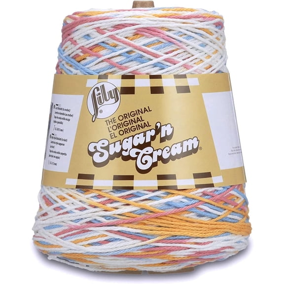 Sugar N Cream Cones Kitchen Breeze Yarn - 1 Pack of 14oz/400g - Cotton - #4 Medium - 706 Yards - Knitting/Crochet