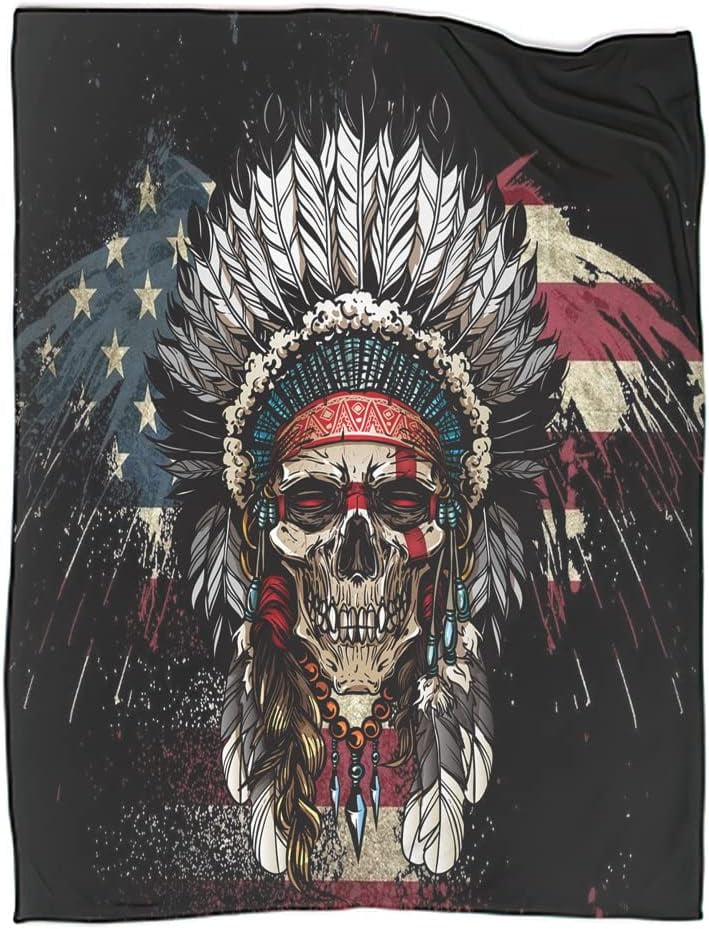 Sugar Nosbei Blanket Nosbei Throw Blankets Day of The Dead Nosbei Halloween Cozy Blankets for