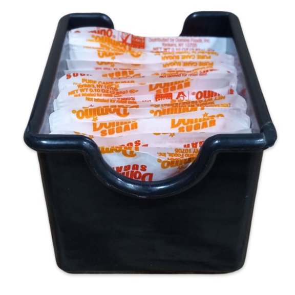 Sugar Packet Holder & Sugar Packet Value Pack | 6 Sugar Holders & 120 Sugar Packets (20 Packets Per Holder)