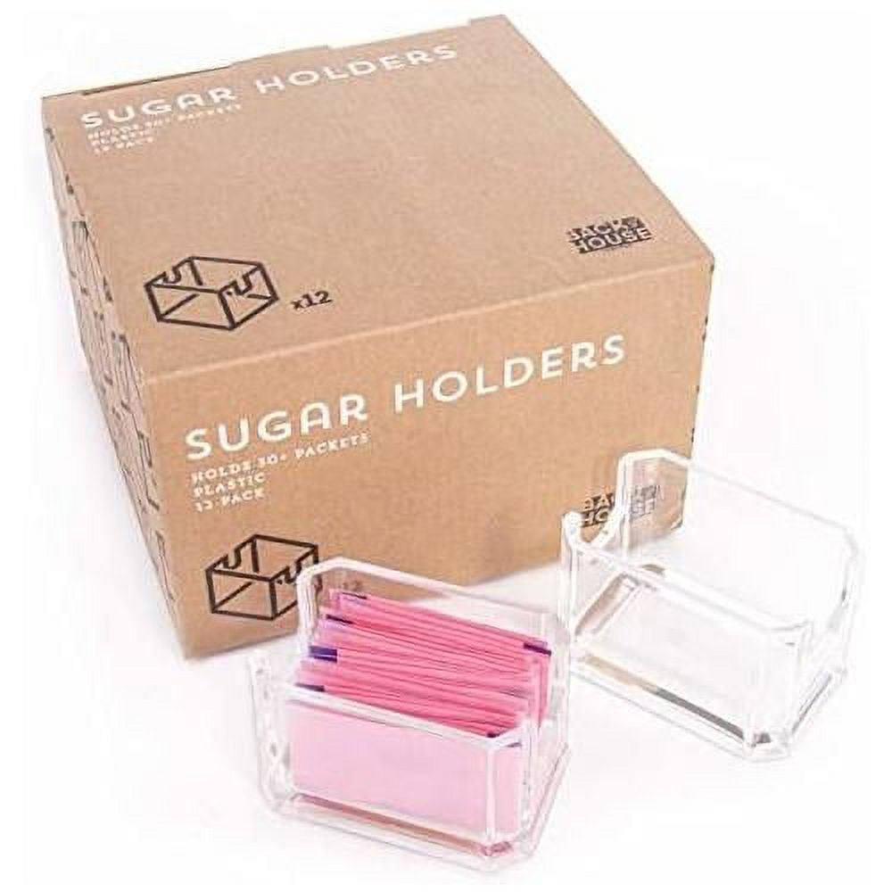 Sugar Packet Holders, 12 Pack Clear Plastic Storage Containers For