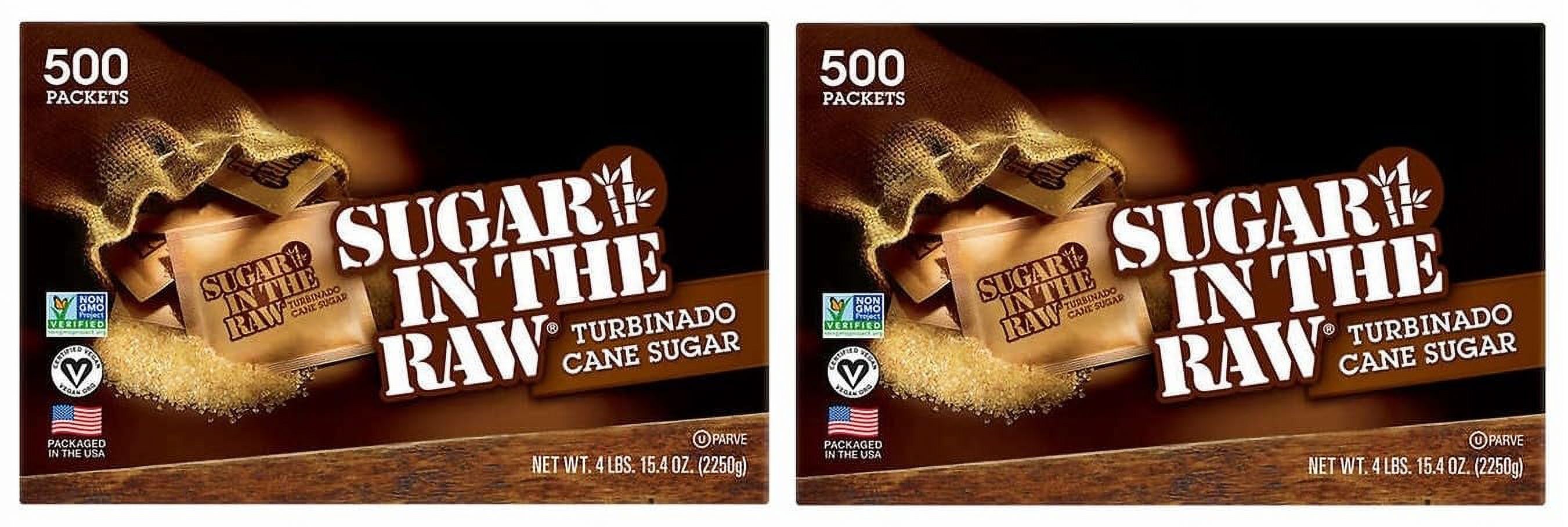 Sugar Packets, Natural Cane Turbinado Sugar, 0.18 oz Packets, 500 per