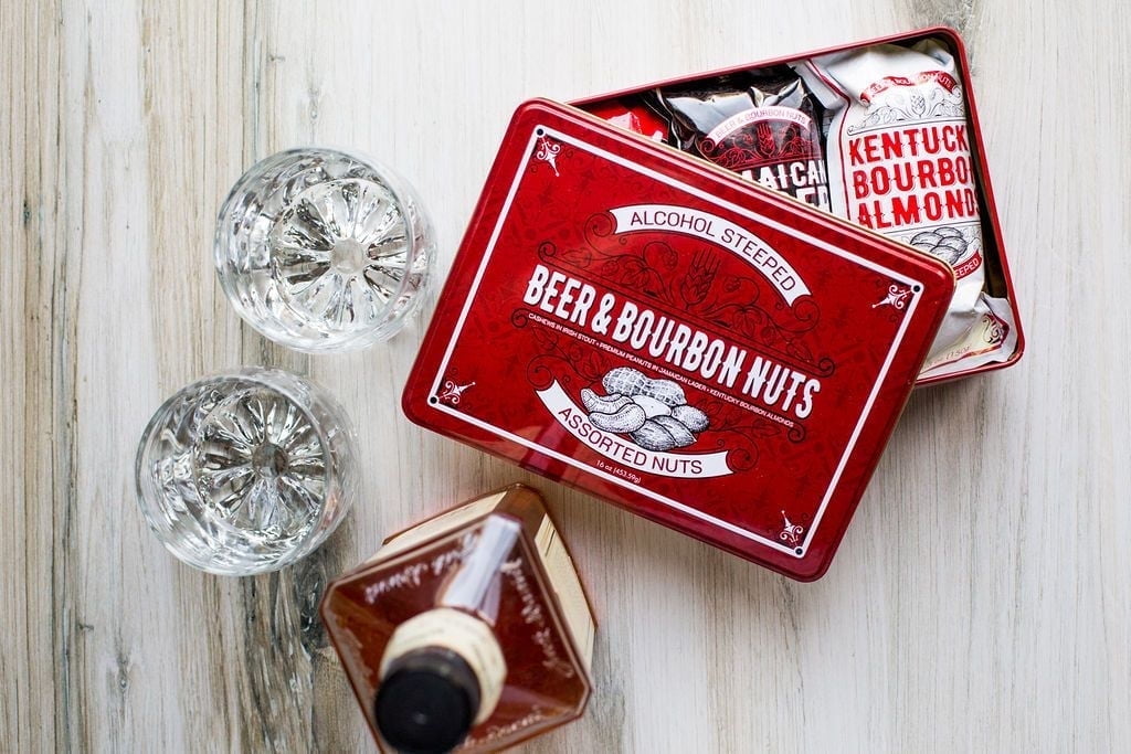 Sugar Plum Chocolates Beer and Bourbon Assorted Flavored Nuts - 3 Bags - 16 oz. Total