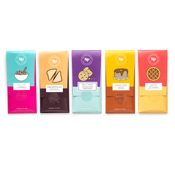 Sugar Plum Chocolate Nostalgic Bars 5-pack Gift Box - Dark Milk Chocolates Gift