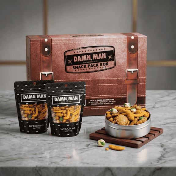 Damn Man Tap Room Mix Snack Box Bar Snack Pack Nut Gift Father's Day Gift for Dad