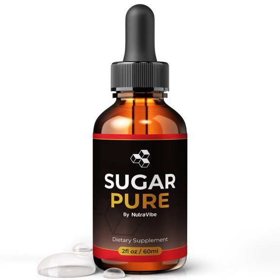 Sugar Pure Drops Daily Liquid Formula with a Clean, Natural Blend to Support Natural Flow, Balanced Levels & Healthy Circulation | Convenient for Consistent Use (30 Servings)