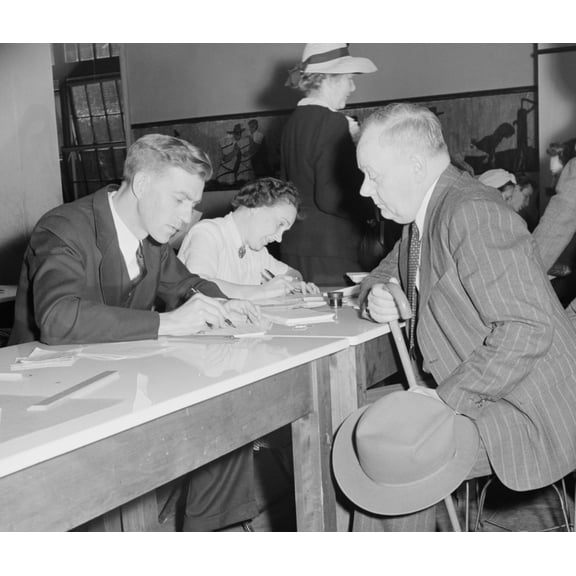Sugar Ration Applicant Gave His Name And Address To School Teacher Who Issued His Ration Card. He Was Limited To One Pound Every Two Weeks During World War 2. May 1942. (Bsloc201314163) History (36 x