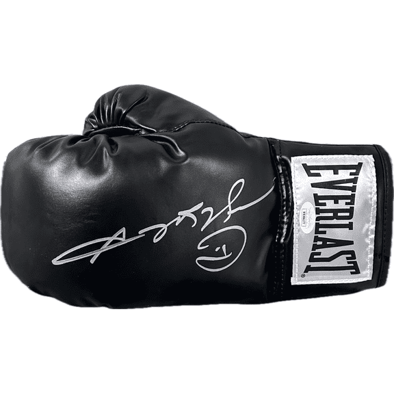Sugar Ray Leonard Signed Autographed Black Left Hand Boxing Glove JSA Authentic