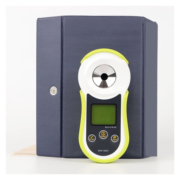 Sugar Refractometer Digital Display Meter 0~55% Tester Portable Saccharometer for Fruit Juice Wine ,Instant Results