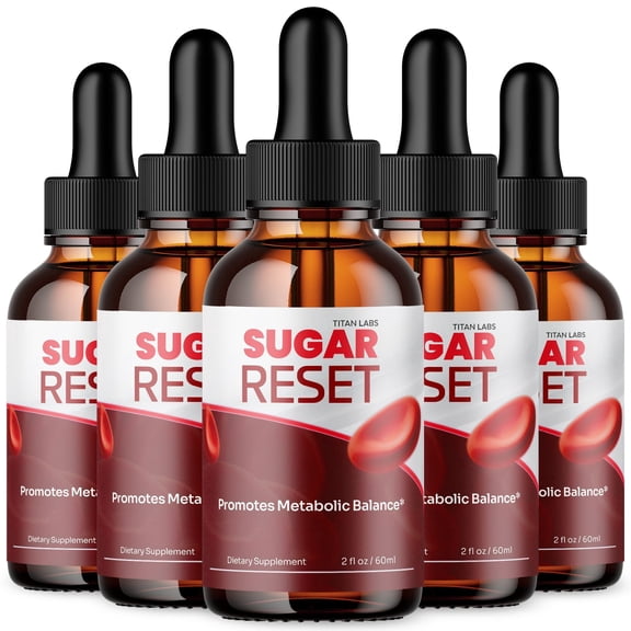 Sugar Reset Advanced Formula Drops Blood Balance Support Supplement SugarReset (5 Pack)