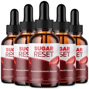 Sugar Reset Advanced Formula Drops Natural Support Supplement SugarReset (5 Pack)