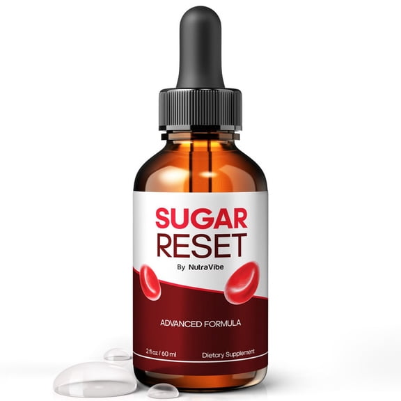 Sugar Reset Drops Daily Liquid Formula with a Clean, Natural Blend to Support Natural Flow, Balanced Levels & Healthy Circulation | Convenient for Consistent Use (30 Servings)